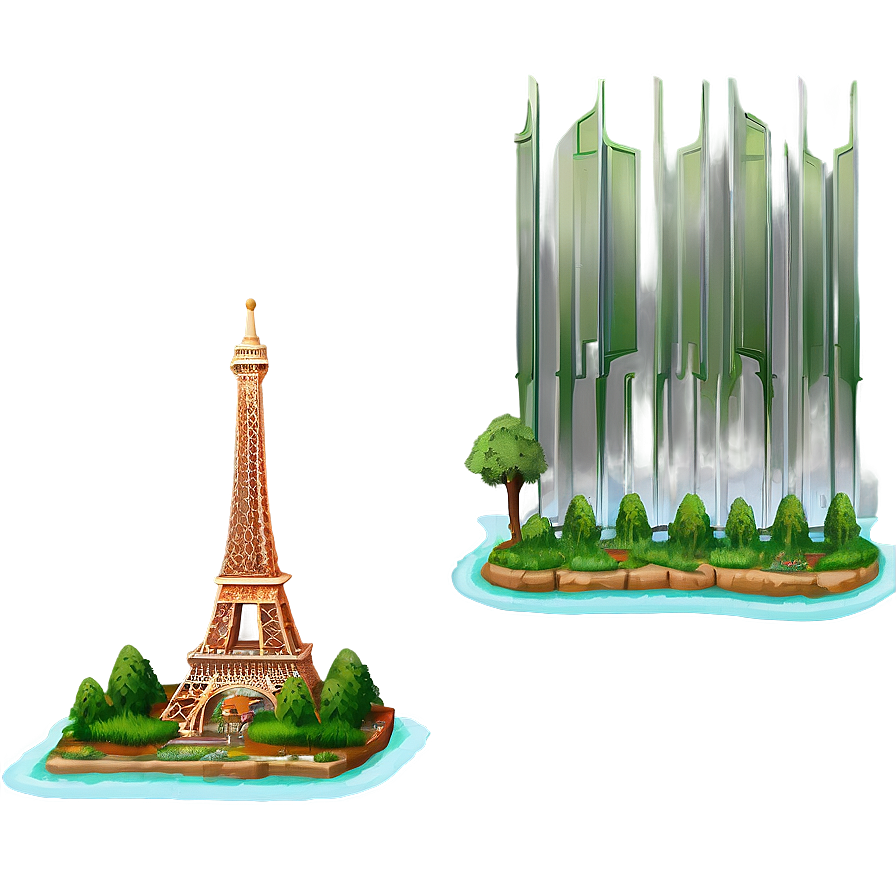 Eiffel Tower Garden View Png 05212024 PNG Image