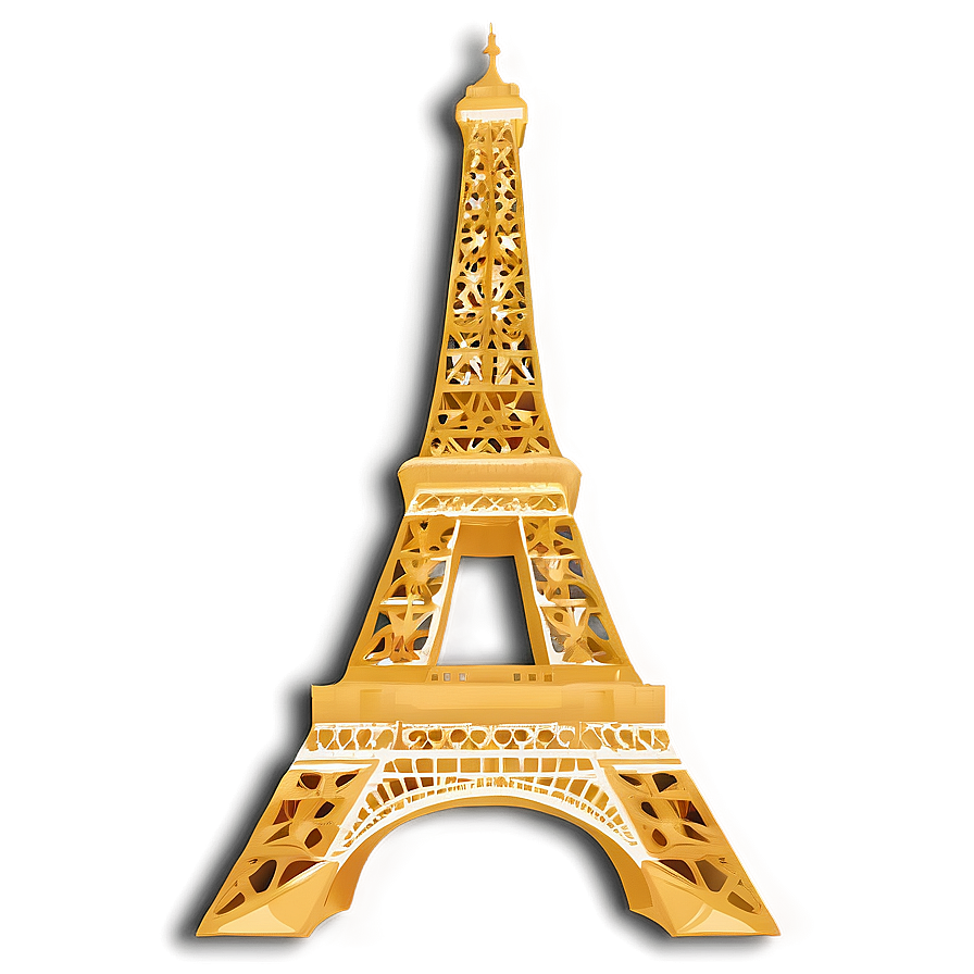 Eiffel Tower Golden Hour Png Wms PNG Image