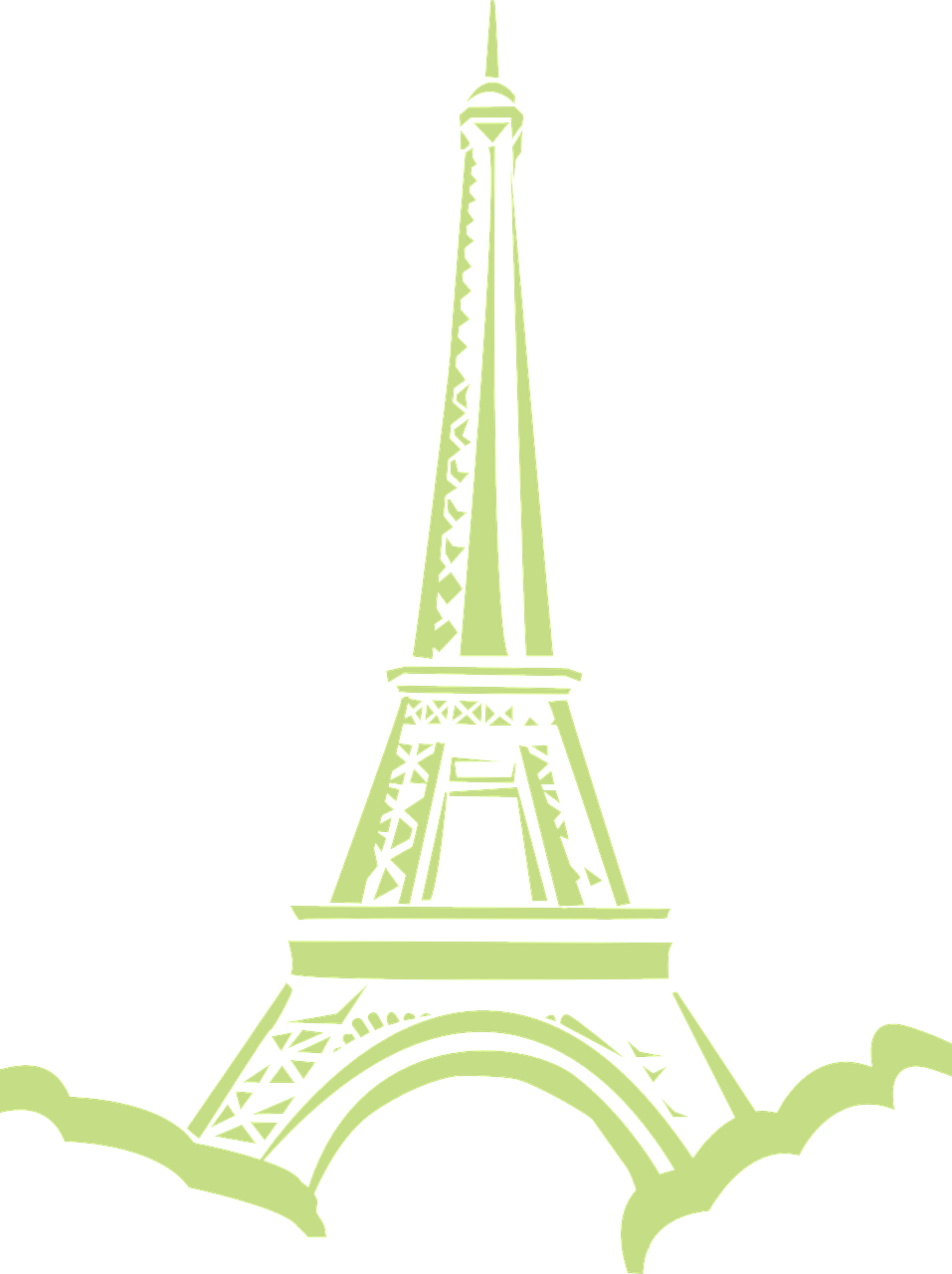 Eiffel Tower Graphic Art PNG Image