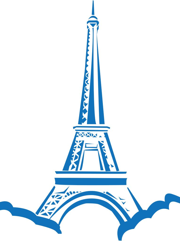 Eiffel Tower Graphic Outline PNG Image