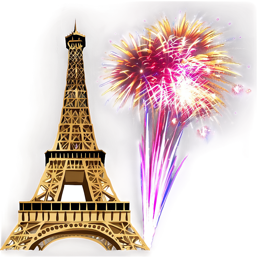 Eiffel Tower New Year Fireworks Png 15 PNG Image