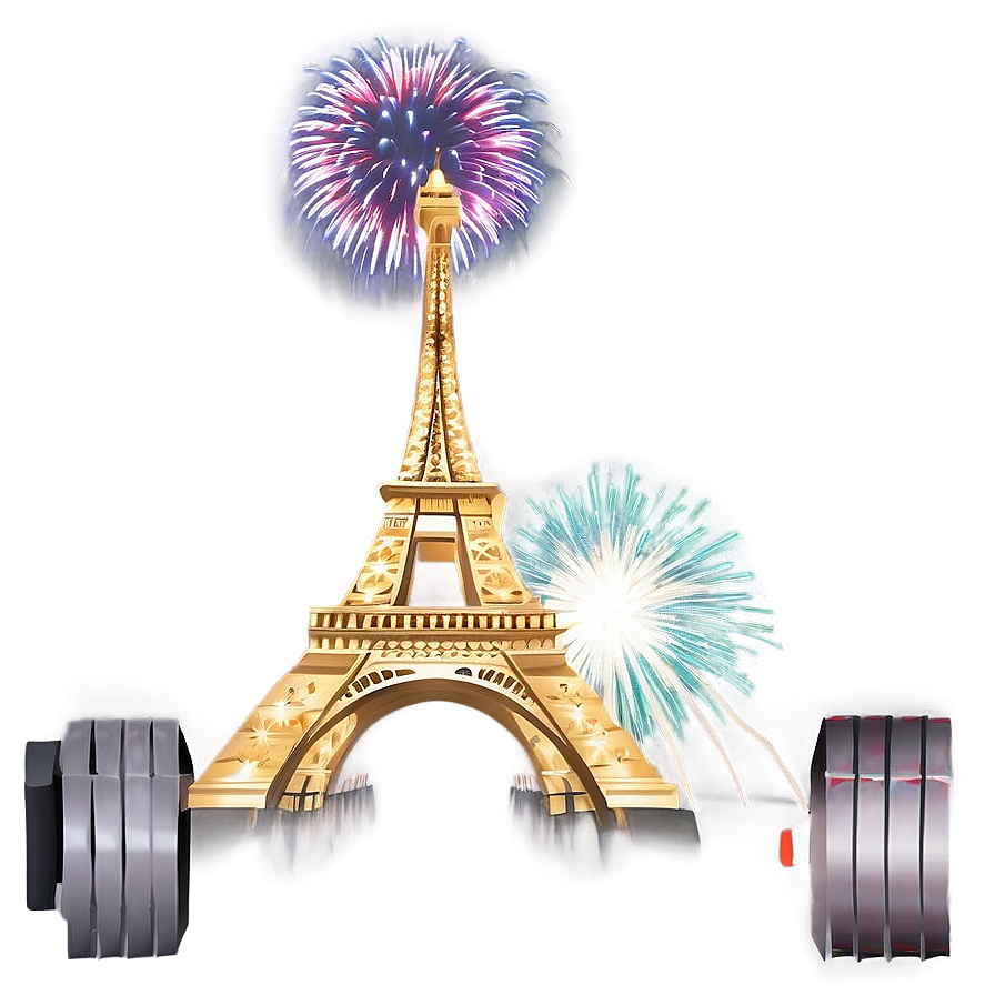 Eiffel Tower New Year Fireworks Png Axy PNG Image