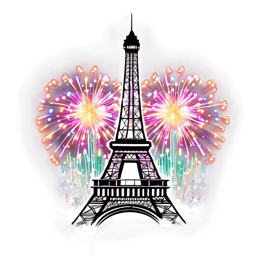 Eiffel Tower New Year Fireworks Png Xym40 PNG Image