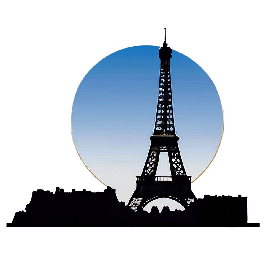 Eiffel Tower Paris Skyline Png Hwh10 PNG Image