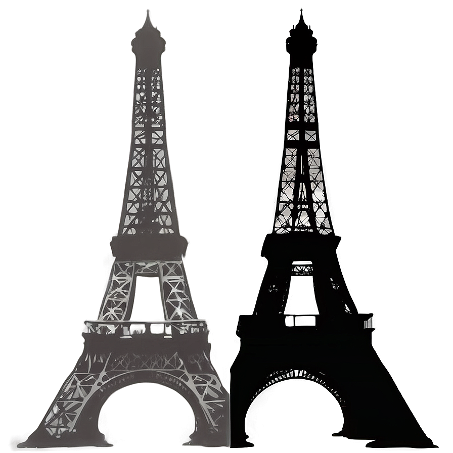 Eiffel Tower Silhouette Png Ksl62 PNG Image