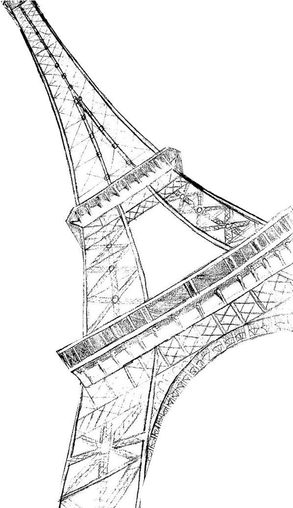 Eiffel Tower Sketch Art.jpg PNG Image