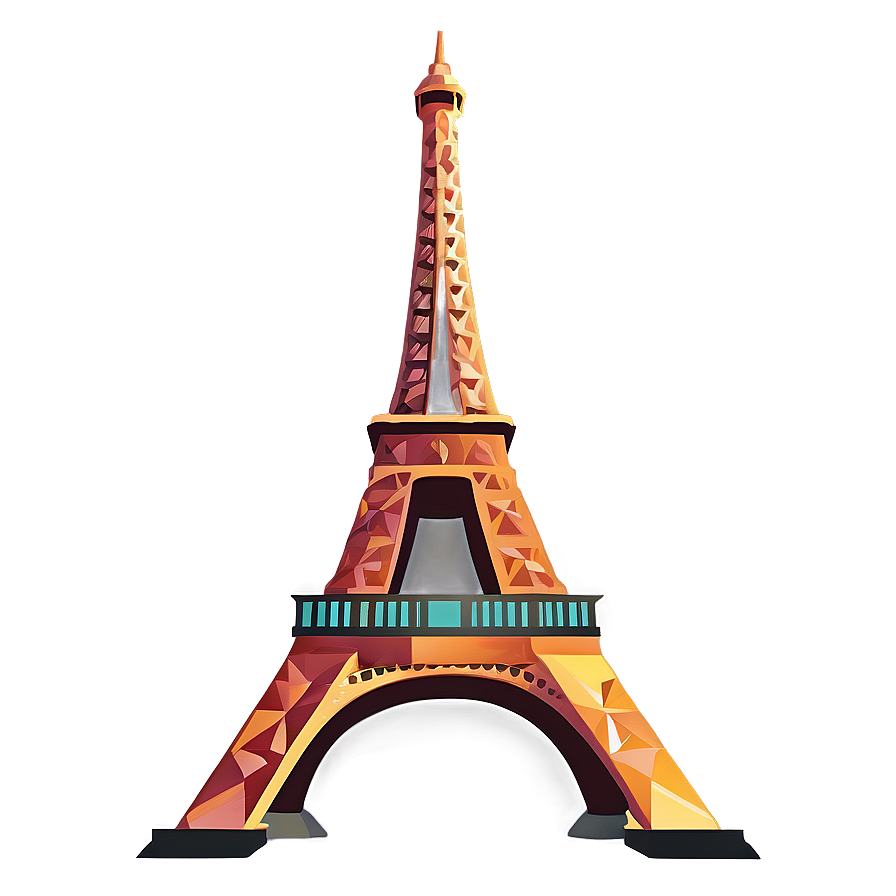 Eiffel Tower Stylized Illustration Png Nao2 PNG Image