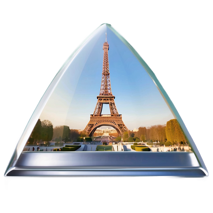 Eiffel Tower Through Glass Pyramid Png 05212024 PNG Image