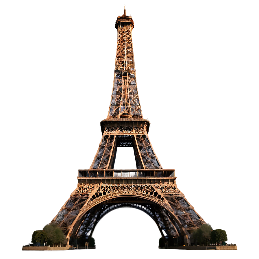 Eiffel Tower Under Starry Night Png Jdm87 PNG Image