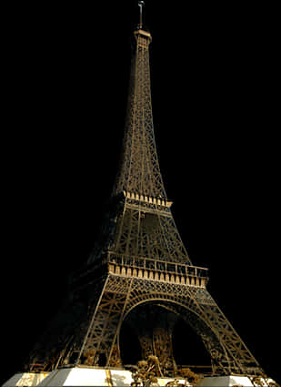 Eiffel Towerat Night PNG Image