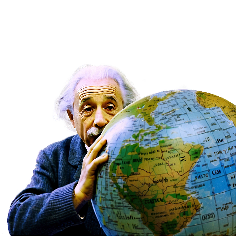 Einstein And Globe Png Vek PNG Image