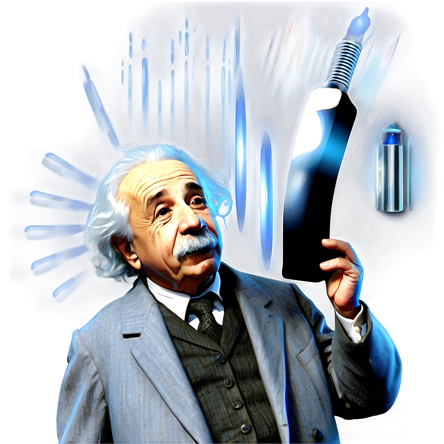 Einstein And Light Beam Png Dxa62 PNG Image