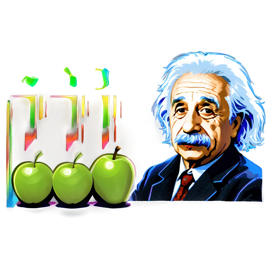 Einstein With Apple Png 57 PNG Image