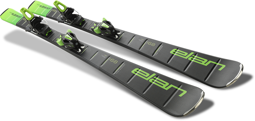 Elan Ski Equipment Black Green PNG Image