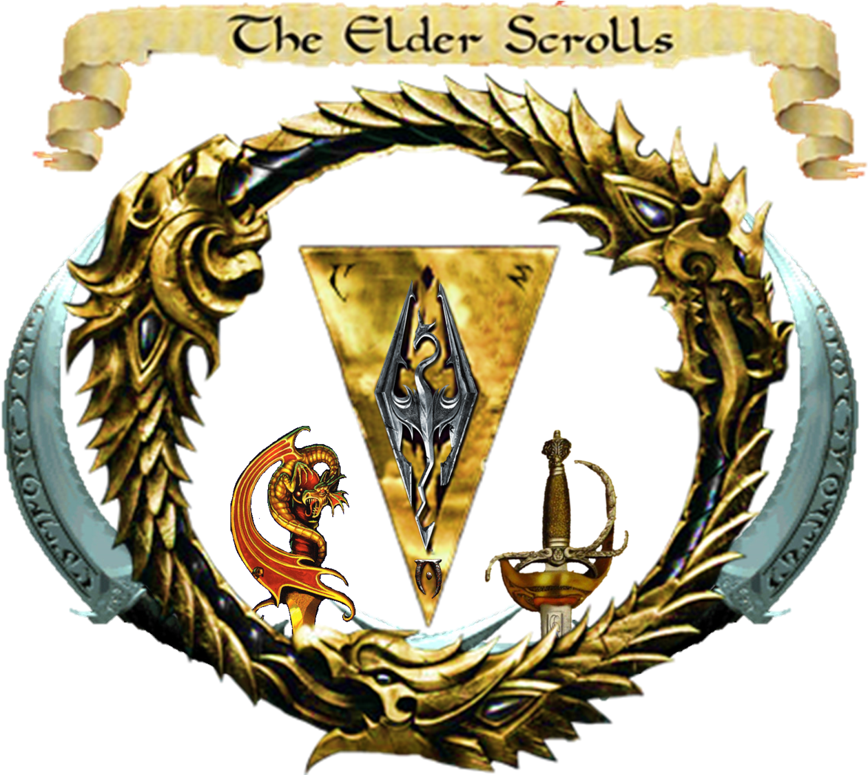 Elder_ Scrolls_ Skyrim_ Logo PNG Image