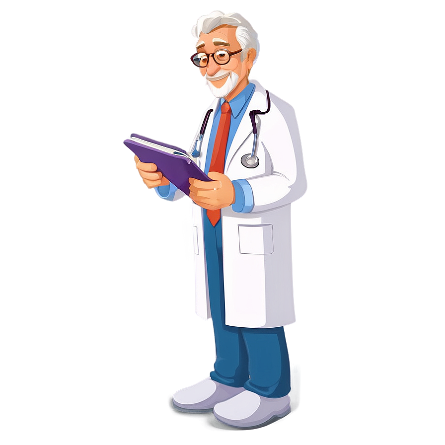 Elderly Cartoon Doctor Png 86 PNG Image