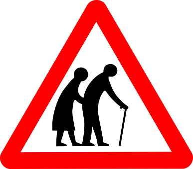 Elderly Crossing Sign PNG Image