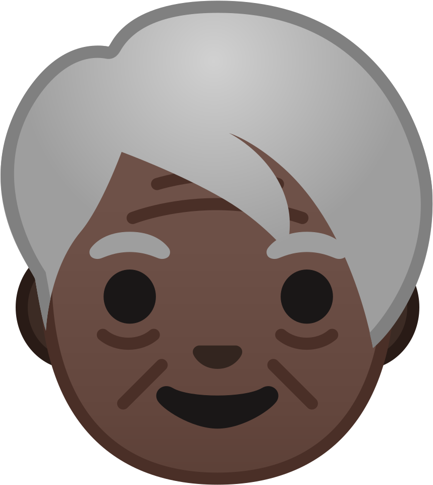 Elderly Emoji Smiling PNG Image