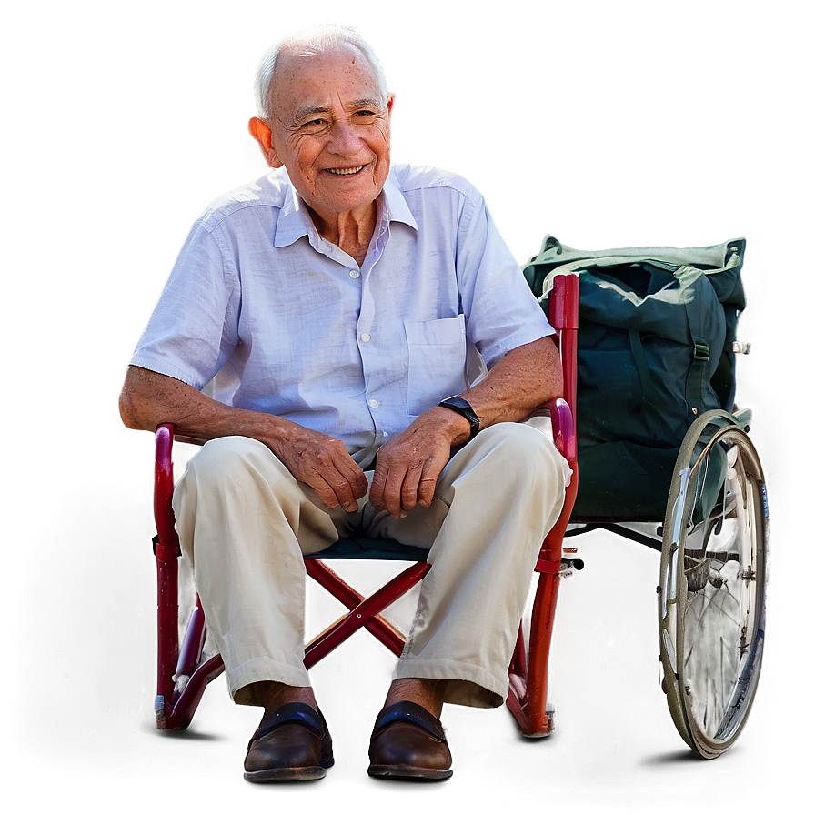 Elderly Man Sitting Png 42 PNG Image