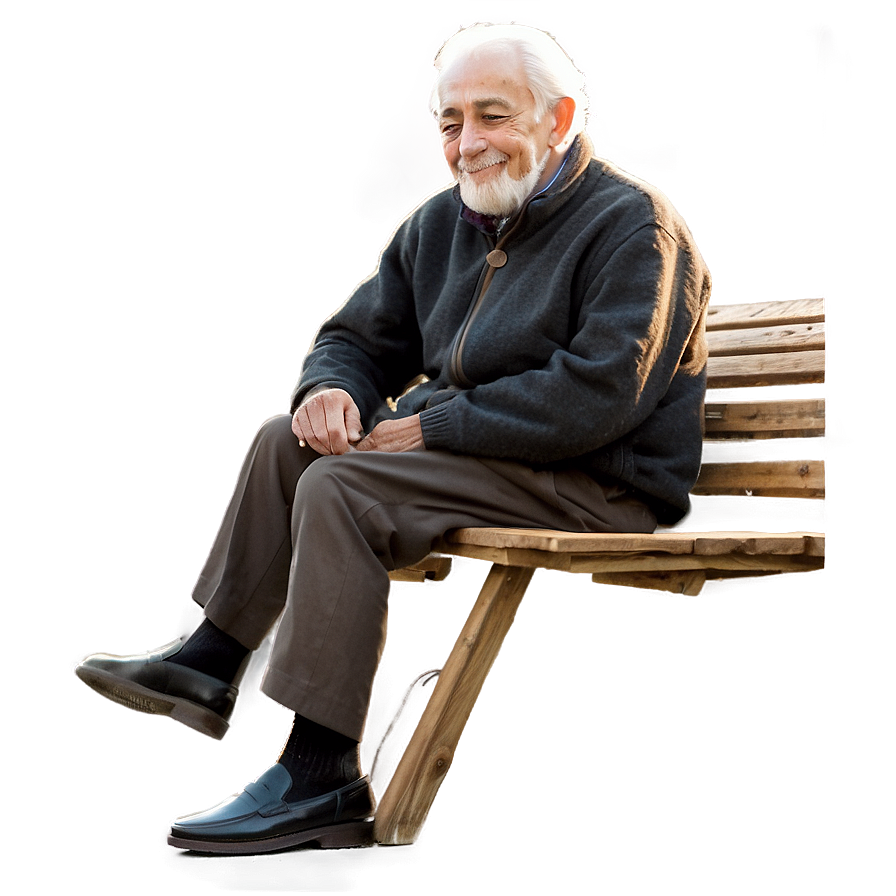 Elderly Man Sitting Png 91 PNG Image