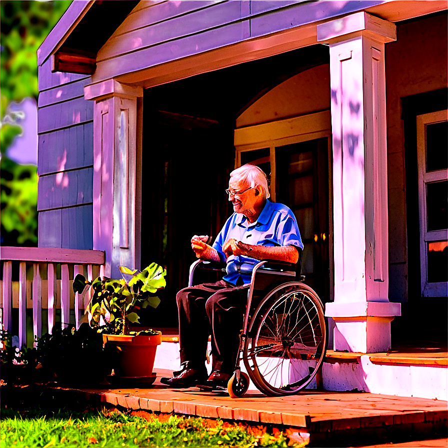 Elderly People Sitting On Porch Png 05252024 PNG Image