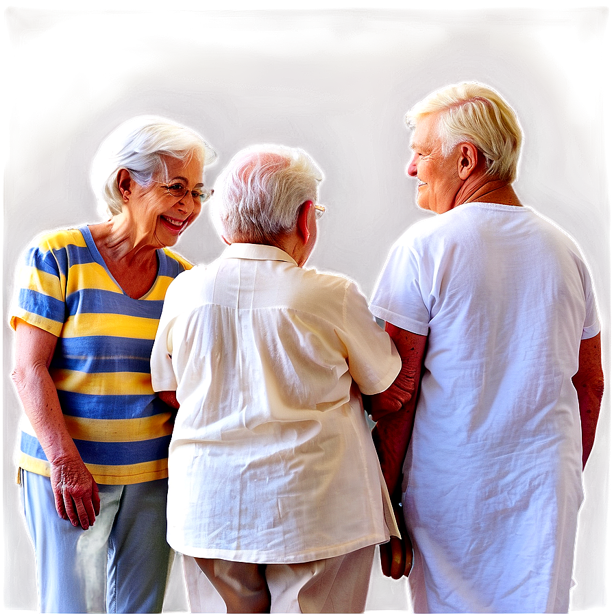 Elderly People Standing Together Png Krc44 PNG Image