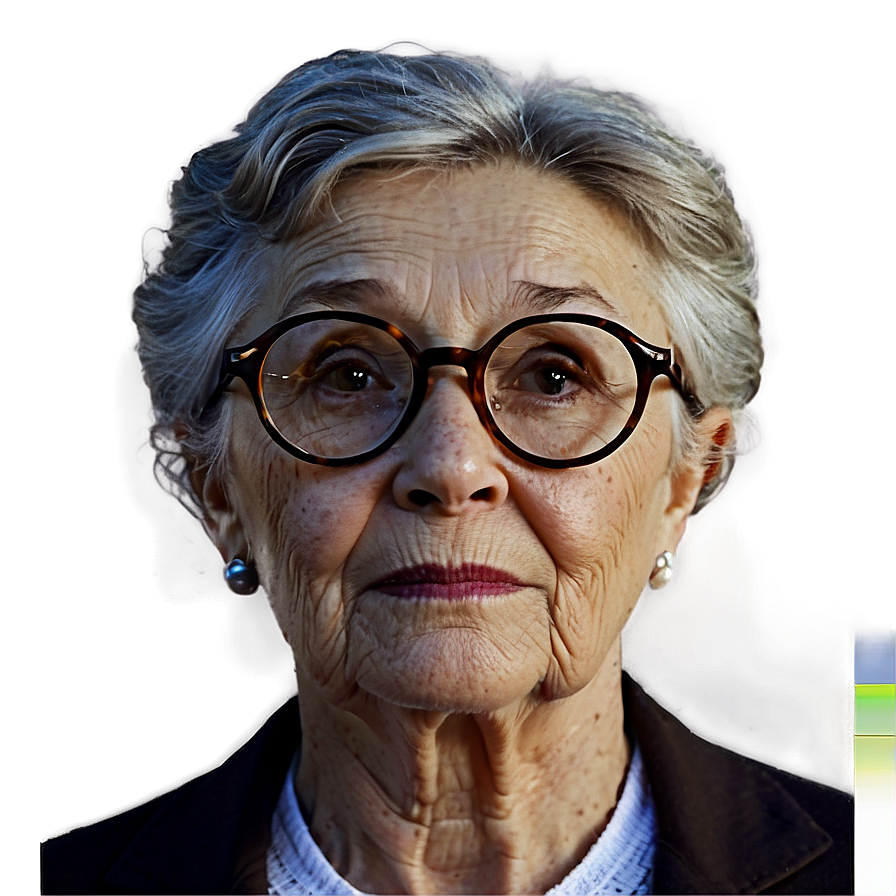 Elderly Woman In Glasses Png 12 PNG Image