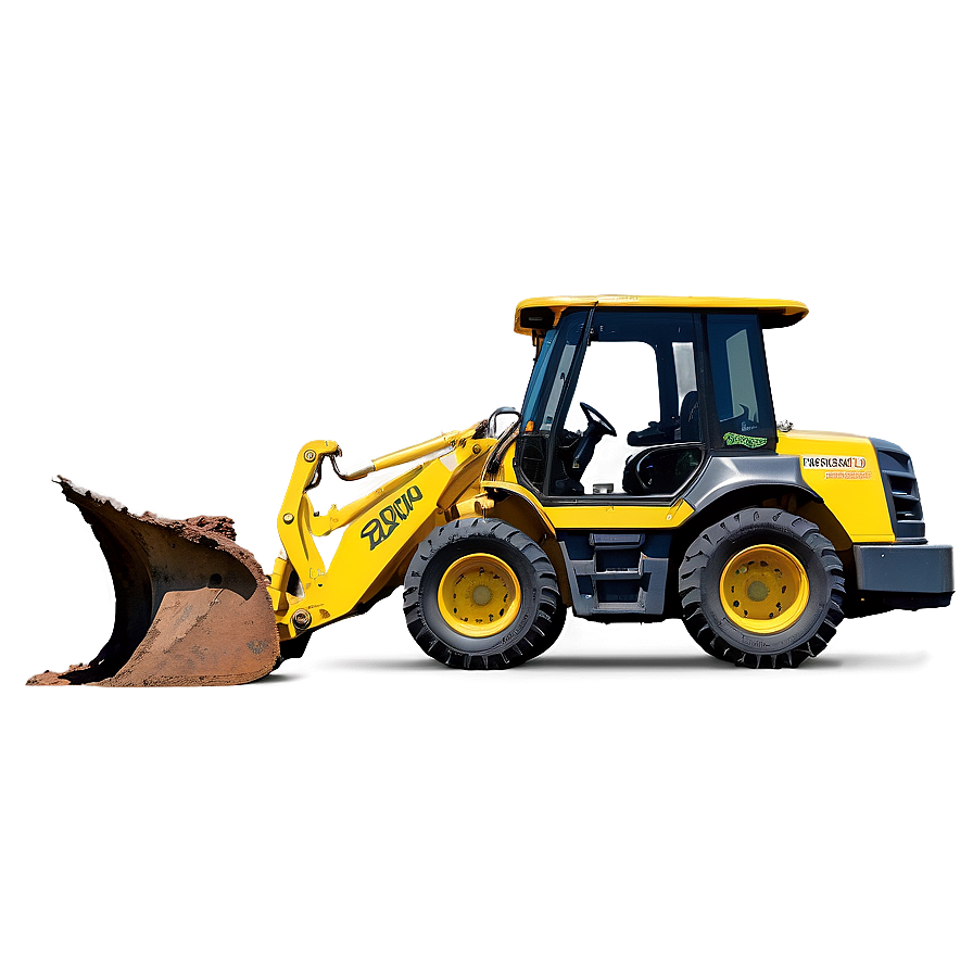 Electric Backhoe Loader Png Pqn15 PNG Image