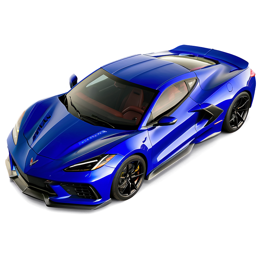 Electric Blue Corvette C8 Png 89 PNG Image