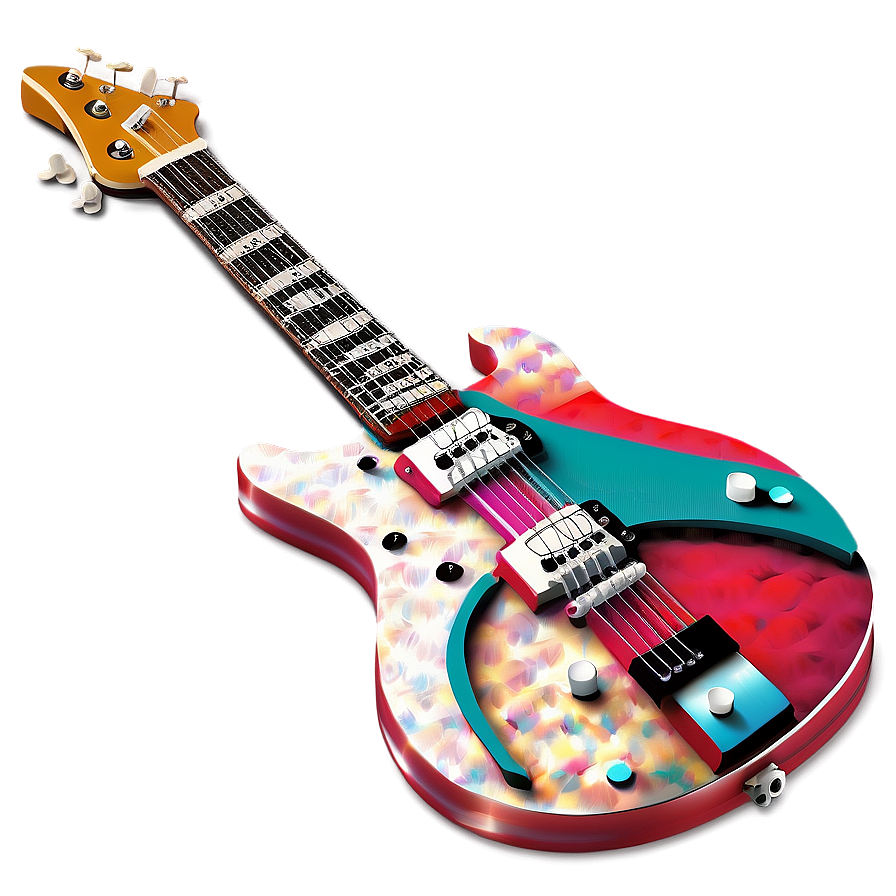 Electric Guitar Artwork Png 05252024 PNG Image