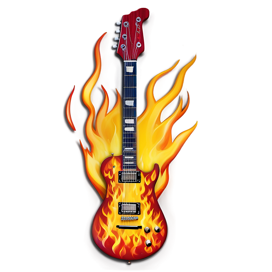 Electric Guitar Flames Png 8 PNG Image