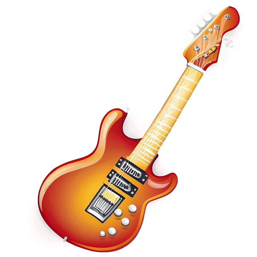 Electric Guitar Illustration Png 05252024 PNG Image