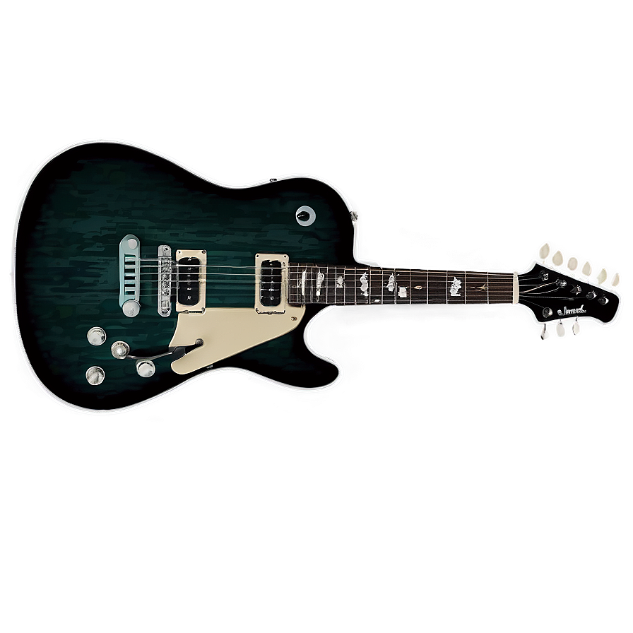 Electric Guitar With Stars Png 73 PNG Image