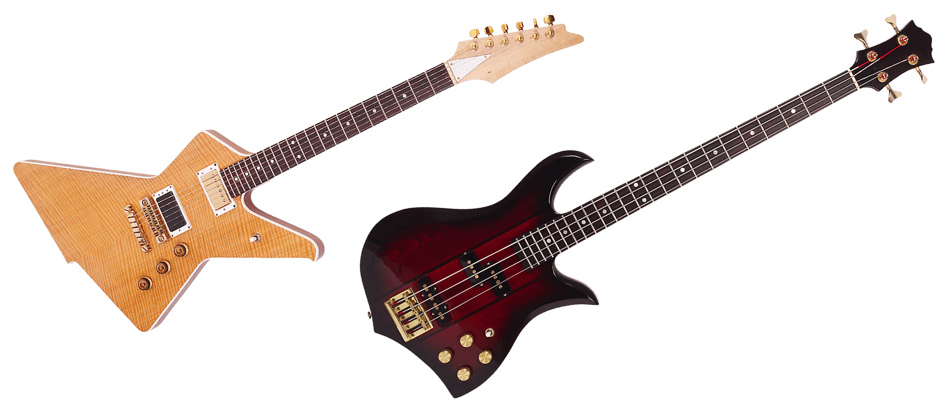 Electric Guitarand Bass Duo PNG Image