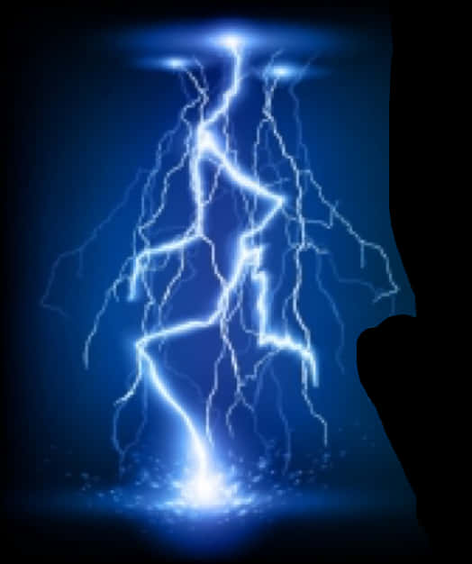 Electric Lightning Bolt Impact PNG Image