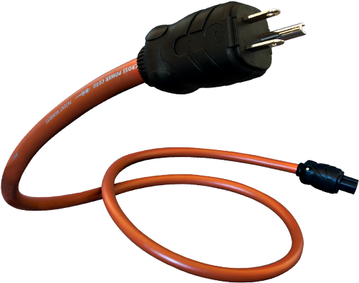 Electric Power Cord Orange Background PNG Image