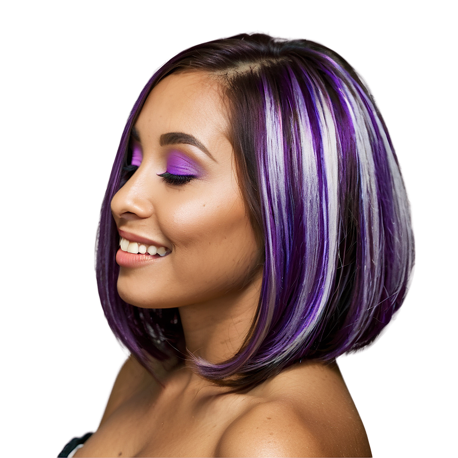 Electric Purple Hair Highlights Png 23 PNG Image