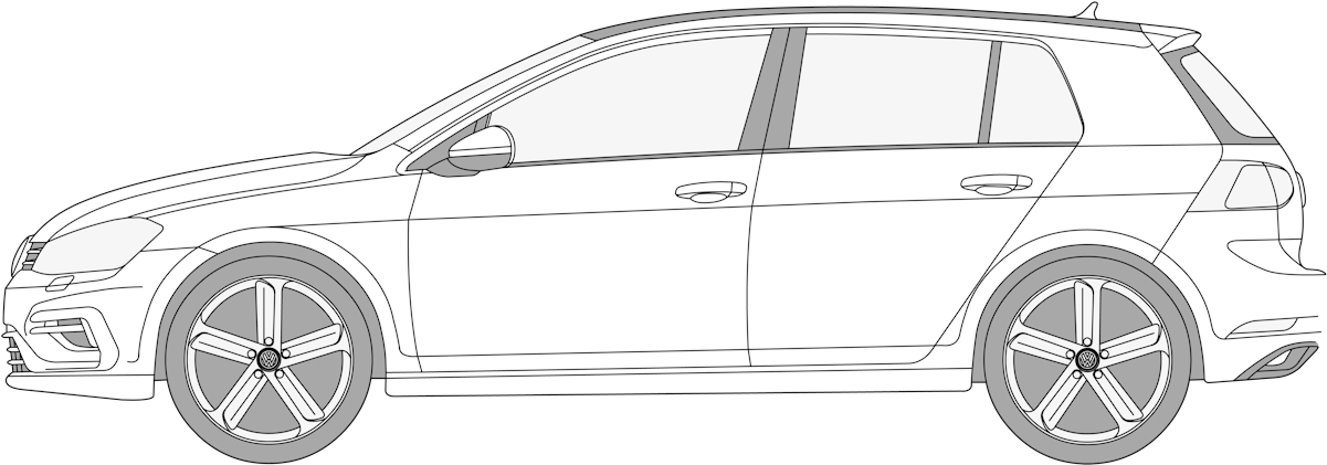 Electric S U V Side View Outline PNG Image