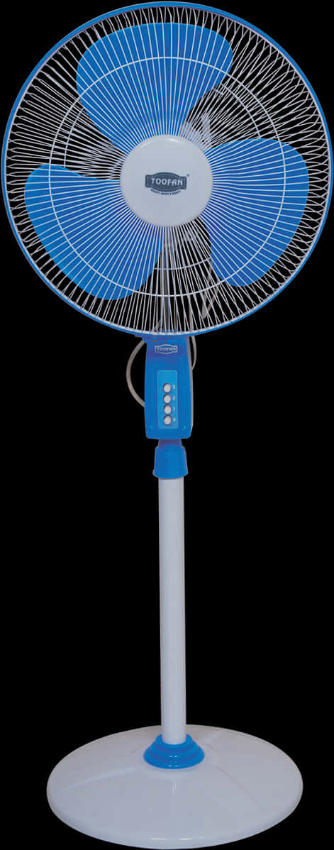 Electric Standing Fan Blue White PNG Image