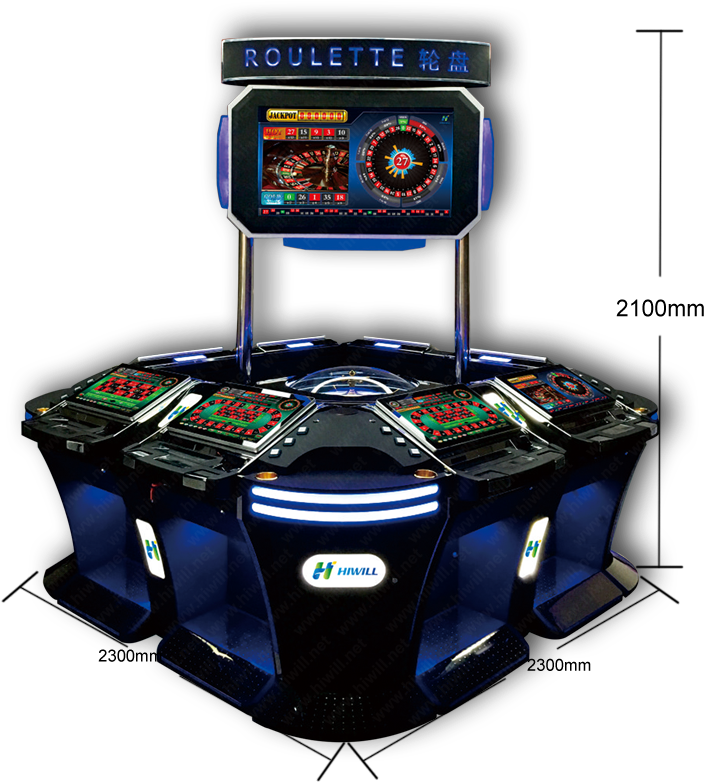 Electronic Multiplayer Roulette Machine PNG Image