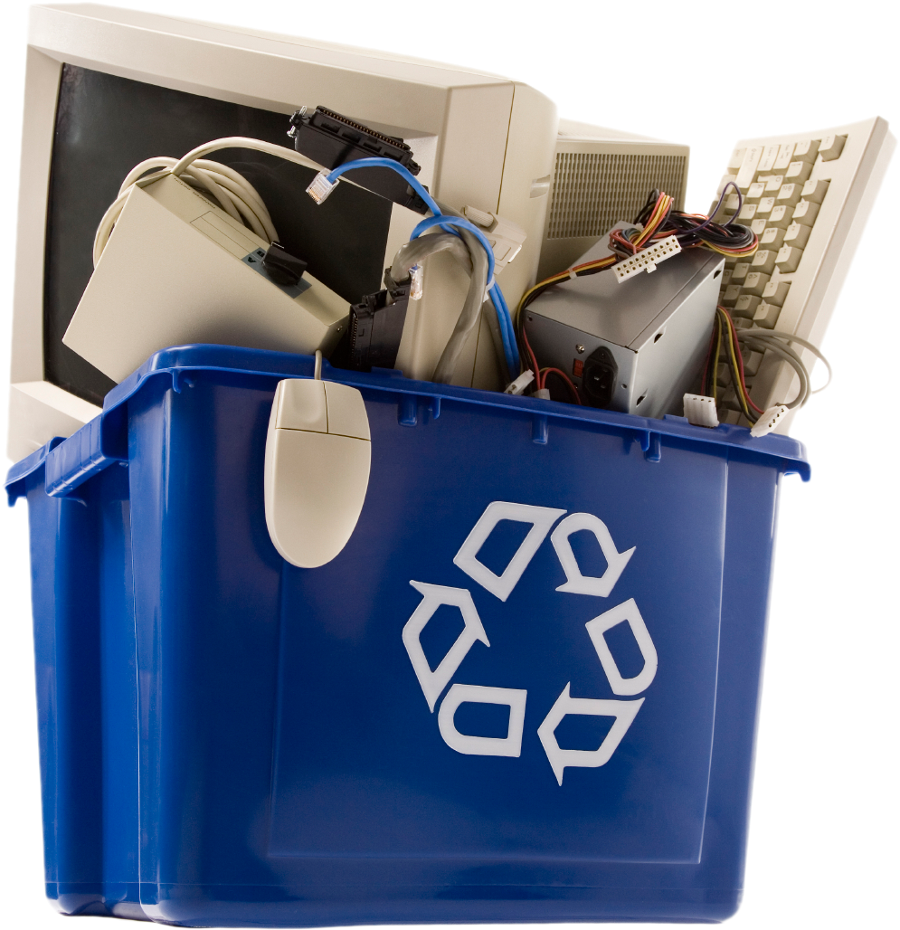 Electronics Recycling Bin PNG Image