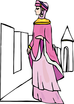 Elegant Animated Princess PNG Image