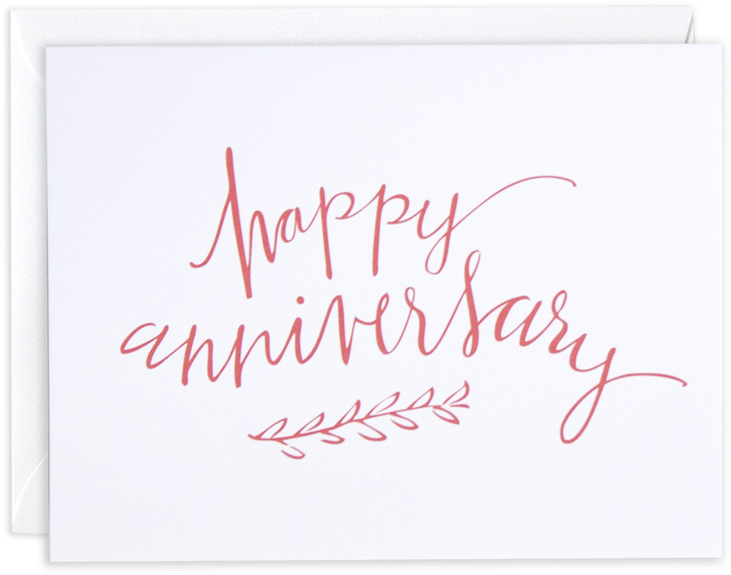 Elegant Anniversary Card PNG Image