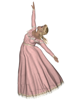 Elegant Ballerina Pose PNG Image