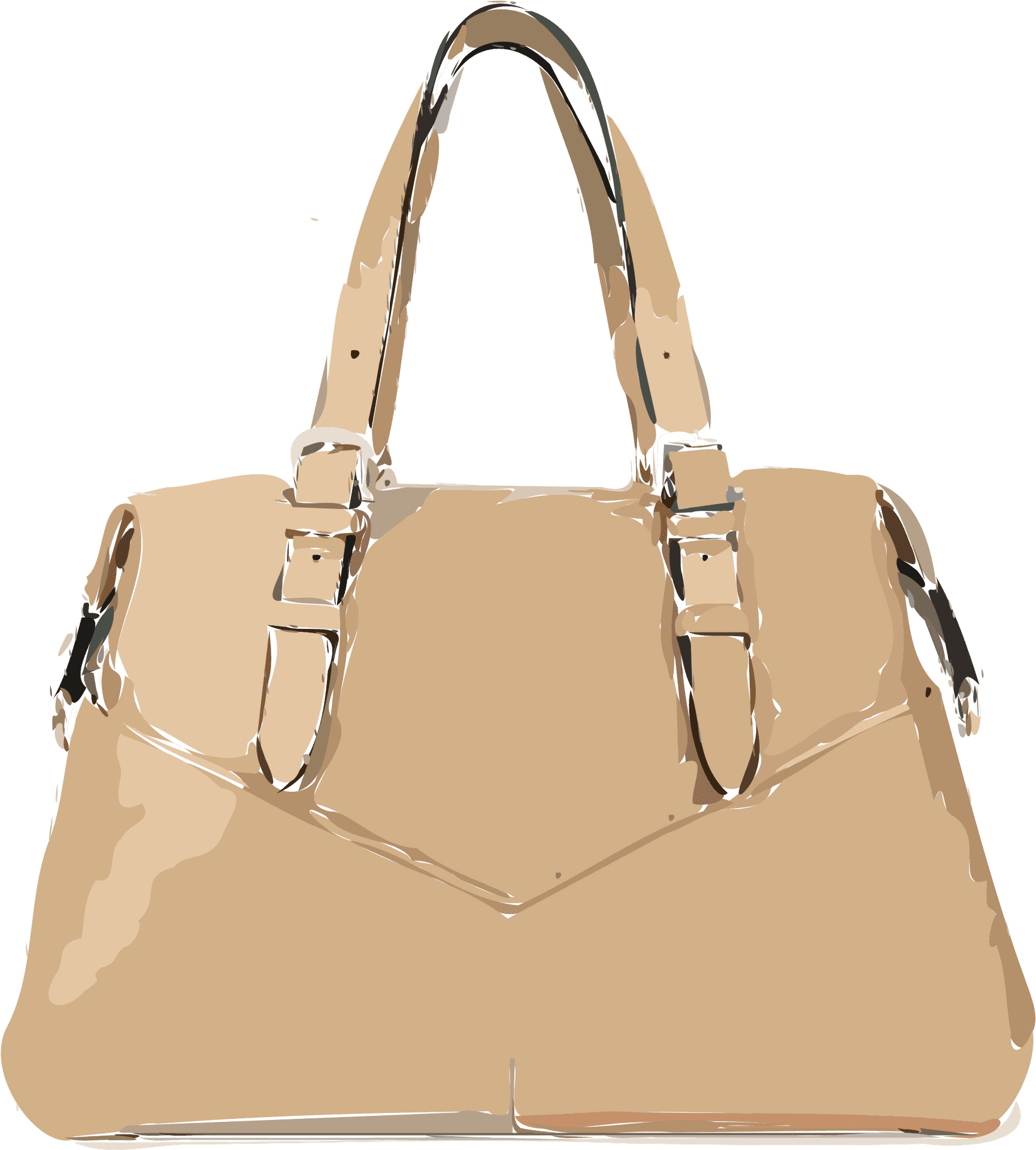 Elegant Beige Designer Handbag PNG Image