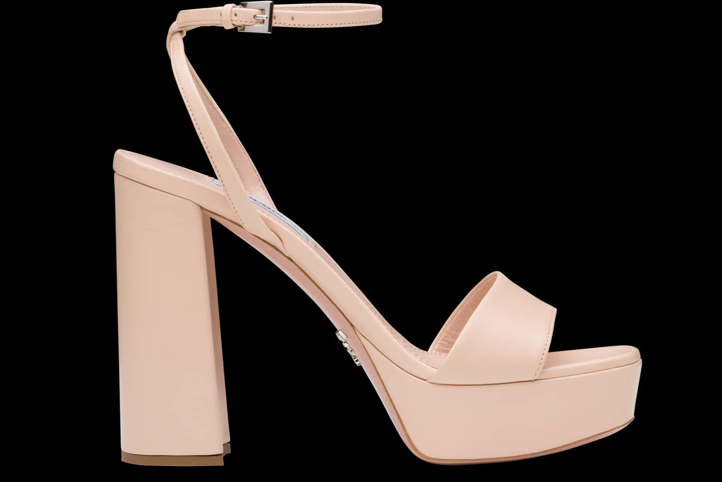 Elegant Beige High Heel Sandal PNG Image