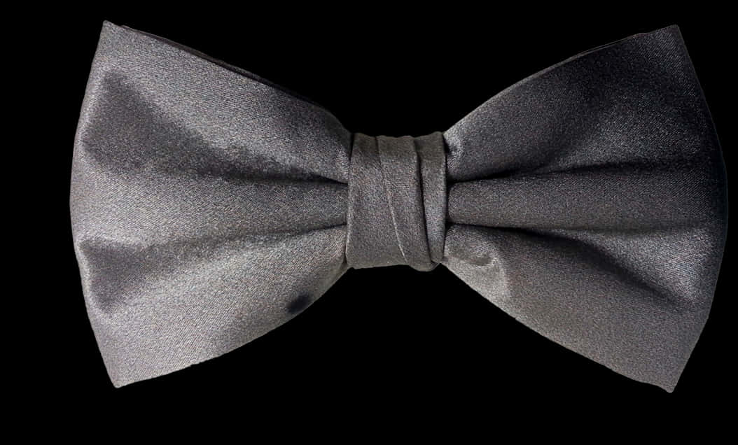 Elegant Black Bow Tie PNG Image