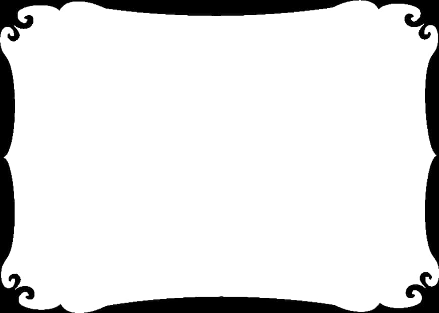 Elegant Black Frame Design PNG Image