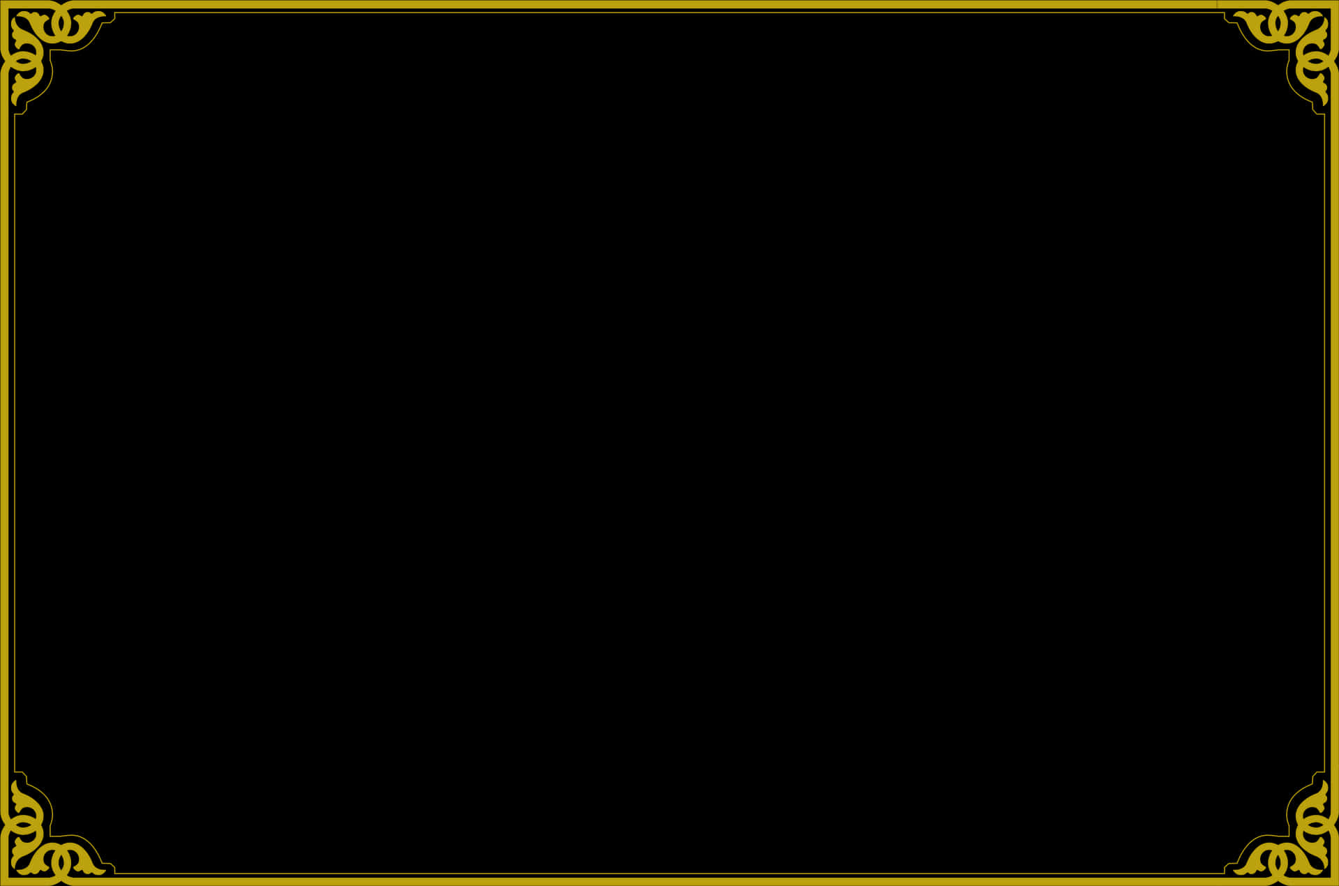 Elegant Black Frame Design PNG Image