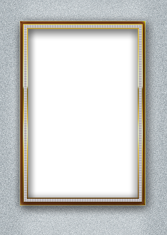 Elegant Black Frameon Wall PNG Image